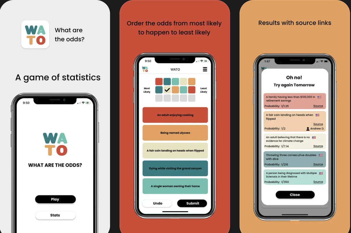 WATO app screens